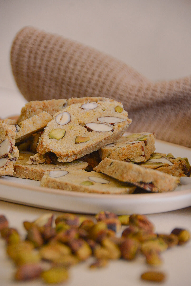 Biscottis con almendras y pistachos