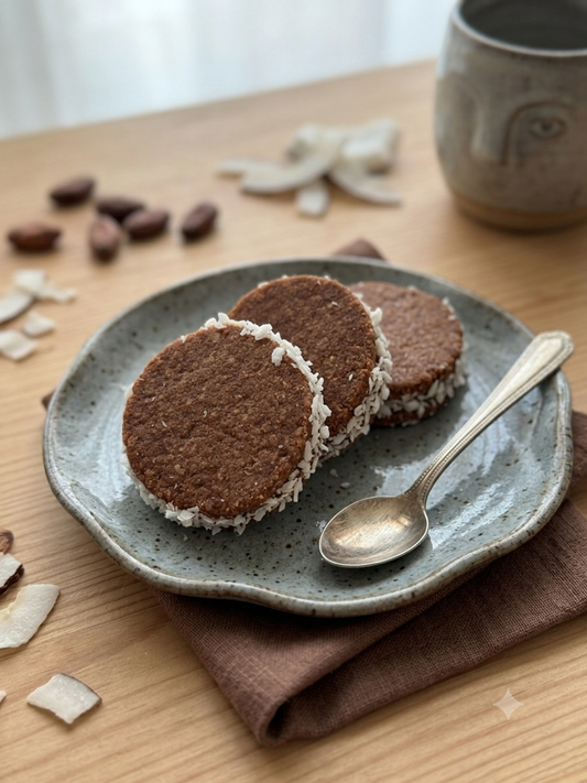 Alfajores de cacao con dulce de leche
