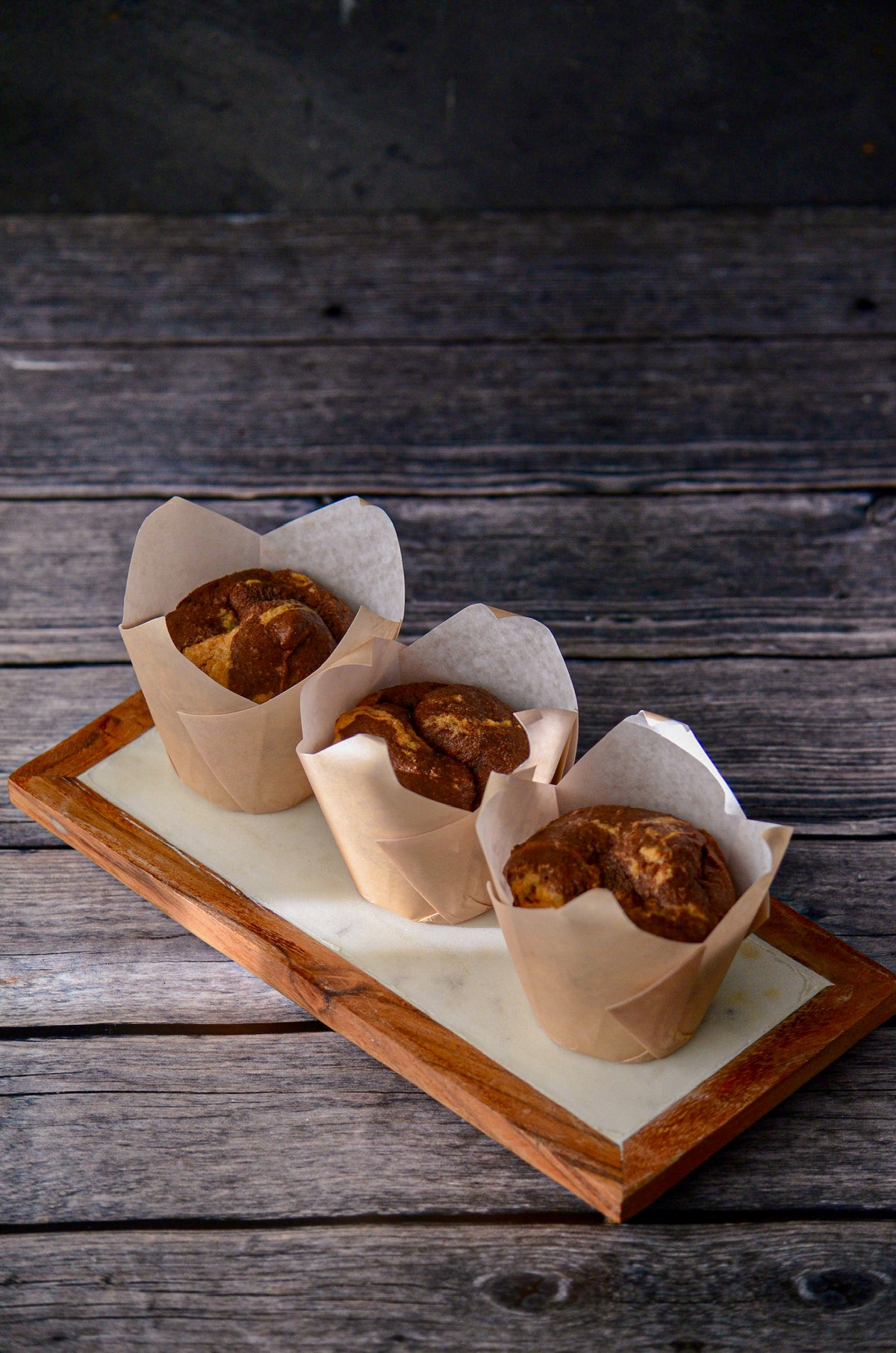 Muffins marmolados