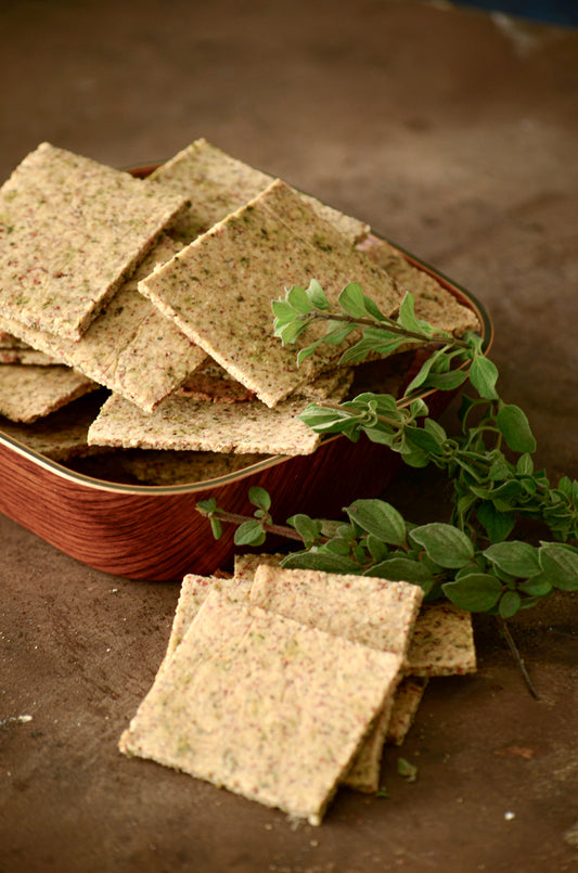 Galletas saladas con orégano