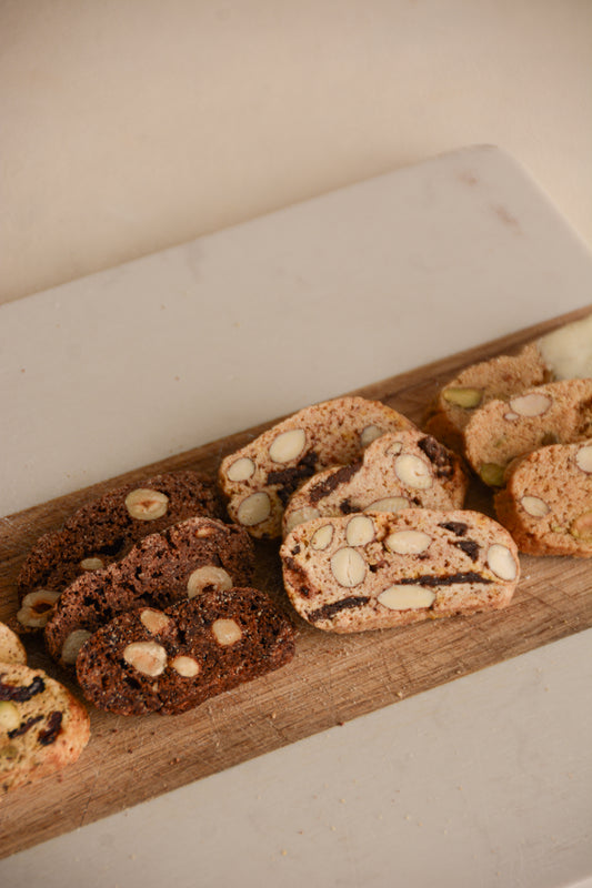 Biscottis de cacao con avellanas