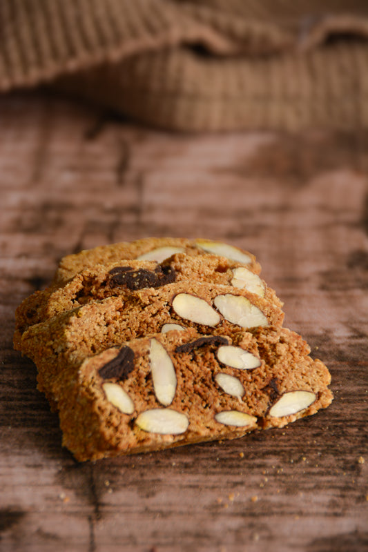 Biscottis de almendras con chips de chocolate